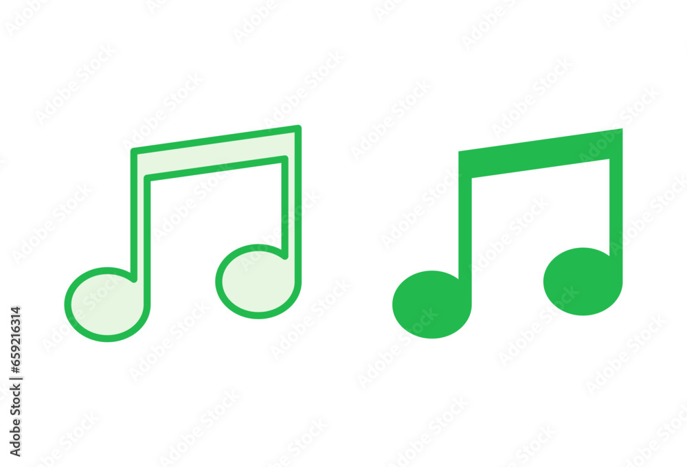 Music icon set. note music icon vector Music icon set. note music icon vector