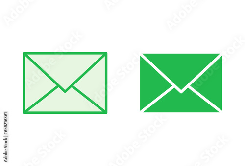 Mail icon set. email icon vector. E-mail icon. Envelope illustration