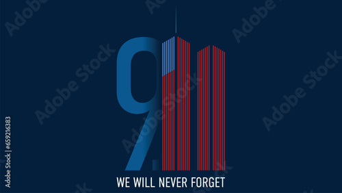 We will never forget - september 11th 2001. Twin towers New York city