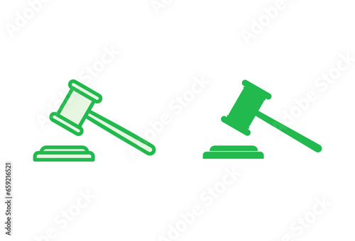 Gavel icon set. judge gavel icon vector. law icon vector. auction hammer