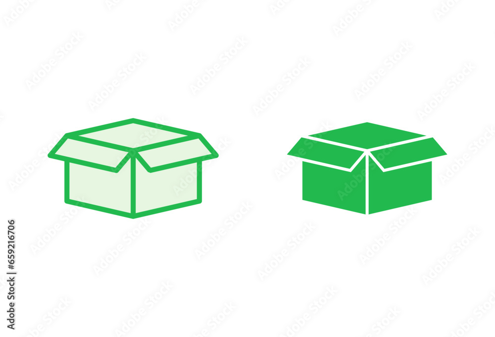Box icon set. box vector icon, package, parcel Box icon set. box vector icon, package, parcel