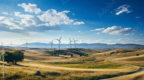 Fototapeta Naklejka Na Ścianę i Meble -  wind turbines in the field