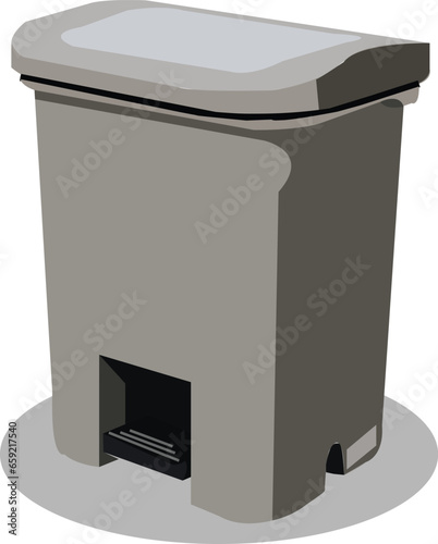  Rubbish bin isolated on white background vector illustration