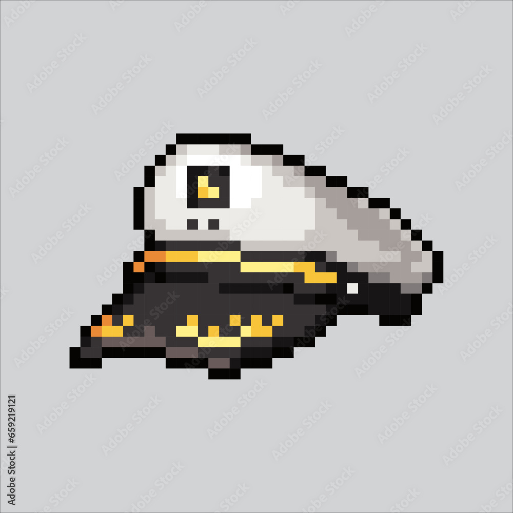 Fototapeta premium Pixel art illustration sailor hat. Pixelated sailor hat. Ocean sailor hat icon pixelated for the pixel art game and icon for website and video game. old school retro.