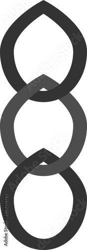 3개의 링으로 구성된 고리 벡터 일러스트