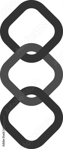 3개의 링으로 구성된 고리 벡터 일러스트