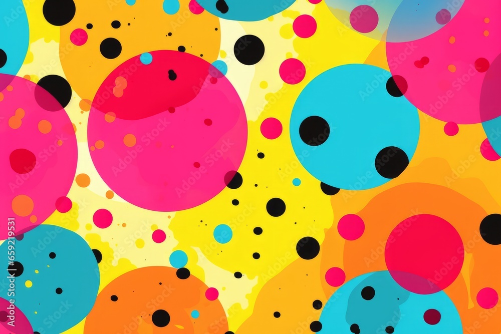 a vibrant explosion of polka dots and creativity, generative AI a vibrant explosion of polka dots and creativity, generative AI