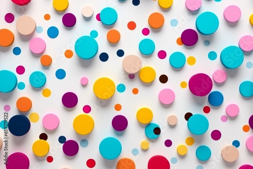 a vibrant explosion of polka dots and creativity, generative AI