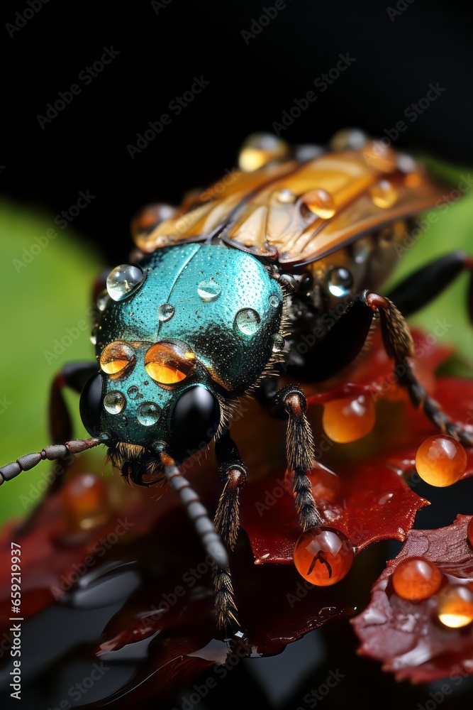 Fototapeta premium grasshopper on a leaf