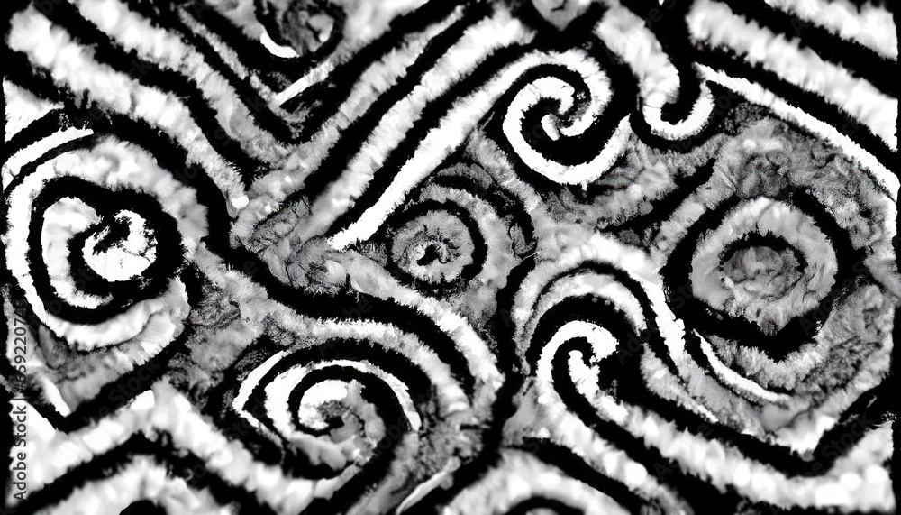 black and white optical illusion ornament