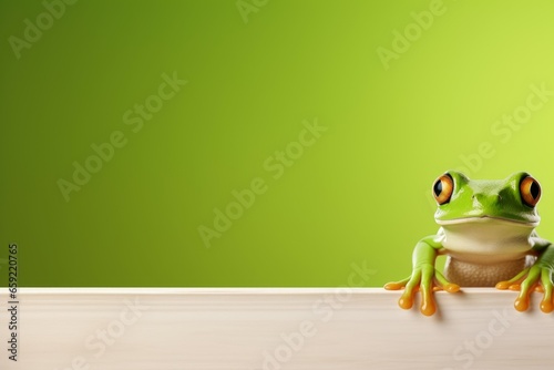 Slimy Frog reptile mockup. Wildlife animal. Generate Ai