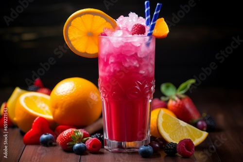 Refreshing Fruit frizzle juice. Sugar java cream. Generate Ai