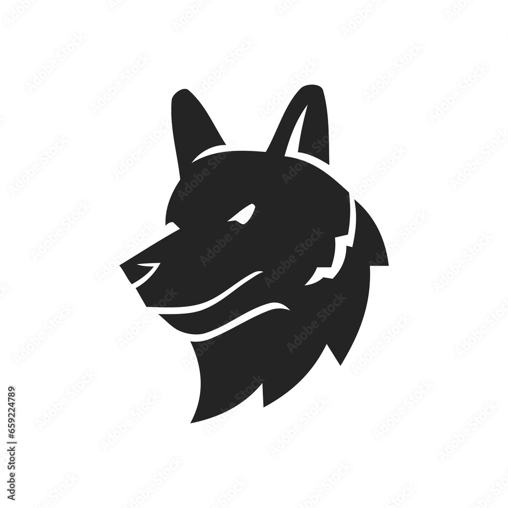 german shepherd template Isolated. Brand Identity. Icon Abstract Vector graphic