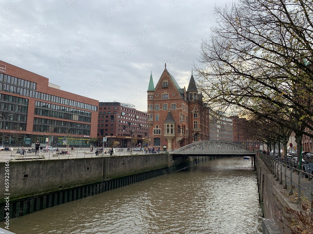 Walking in the heart of Hamburg