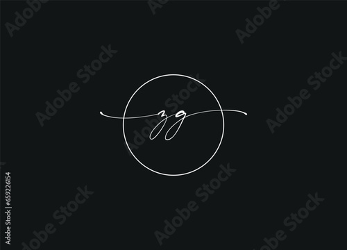 ZG handwriting logo design