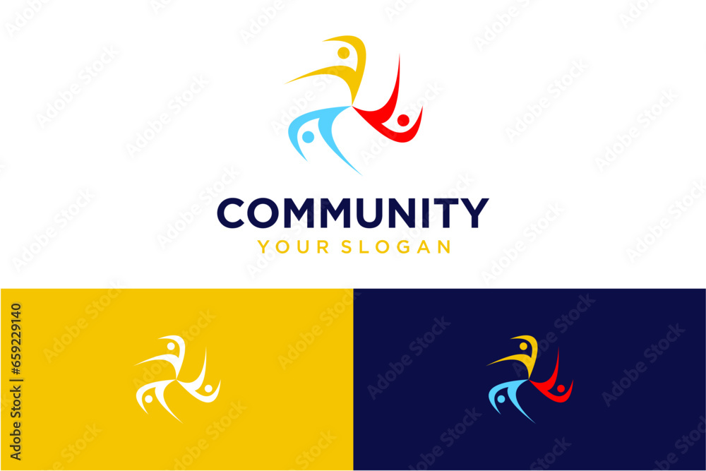 Fototapeta premium community logo design