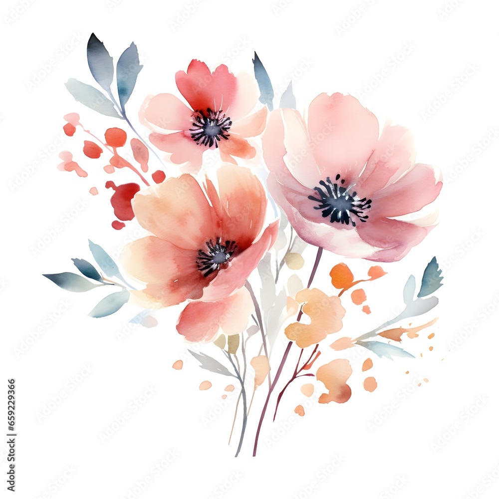 This simple yet captivating watercolor flower painting serves as an inspiring example for students, encouraging them to explore their creative potential in the world of art