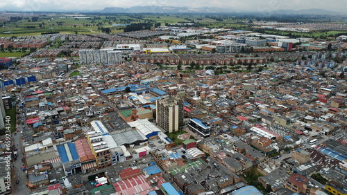 Fotos aereas del barrio fontibon en bogota, ciudad de los andes photo
