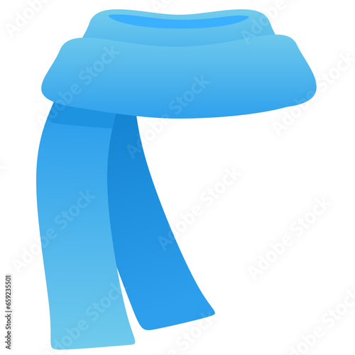 Scarf icon vector for winter event. Scarf icon for cold season graphic resource. Scarf for icon, symbol, winter or Christmas celebration. Winter clothes to keep the body warm