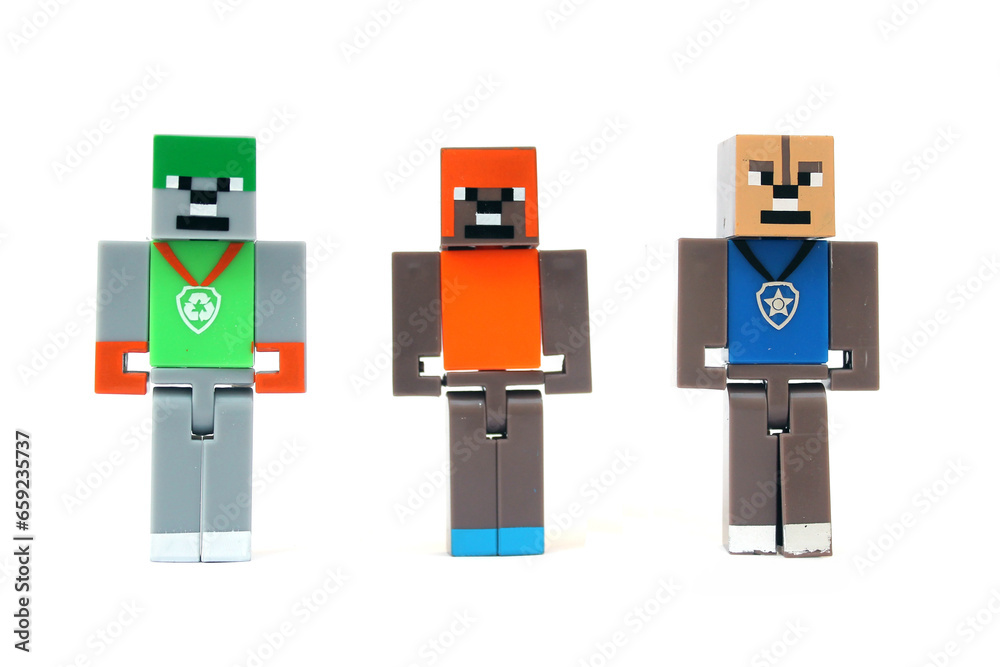 Fototapeta premium Minecraft character edition: Paw Patrol. Assemble toy.