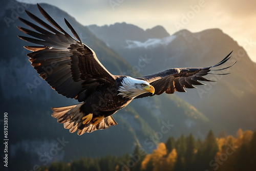 Image of an eagle flight in mid air © Miftakhul Khoiri