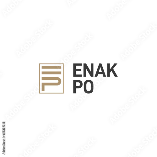 luxury EP Letter abstract Logo Design