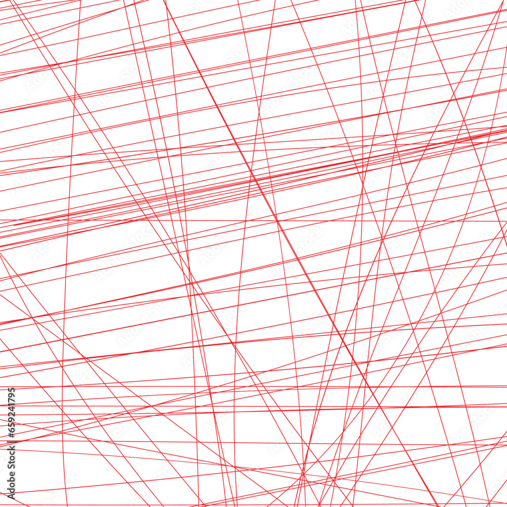  simple abstract red color chaotic line pattern art
