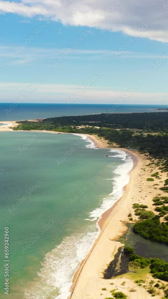 Tropical landscape with a beautiful beach top view. Tropical beach scenery. Sri Lanka. Tropical landscape with a beautiful beach top view. Tropical beach scenery. Sri Lanka.