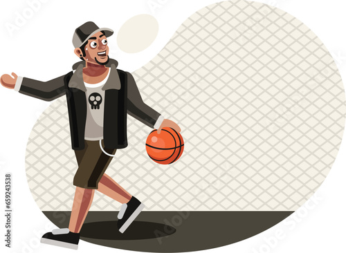 Street basketball player