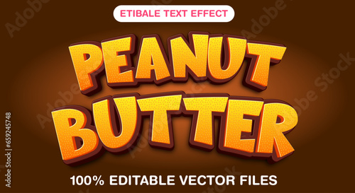 Peanut butter editable text effect template premium style