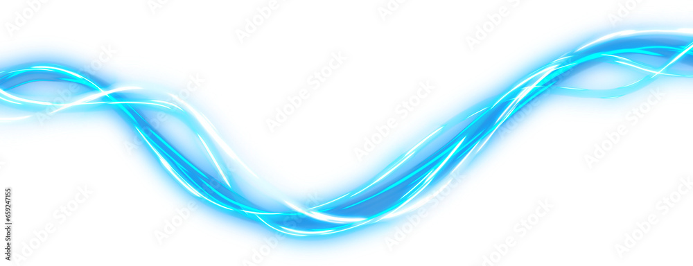Naklejka premium Blue Speed Force, Neon Light Trails