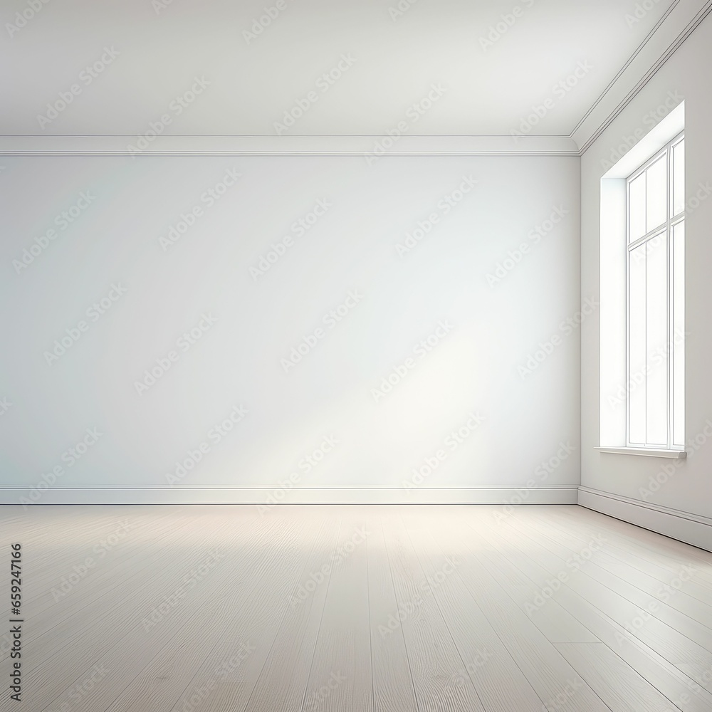 Empty room interior background minimal style 