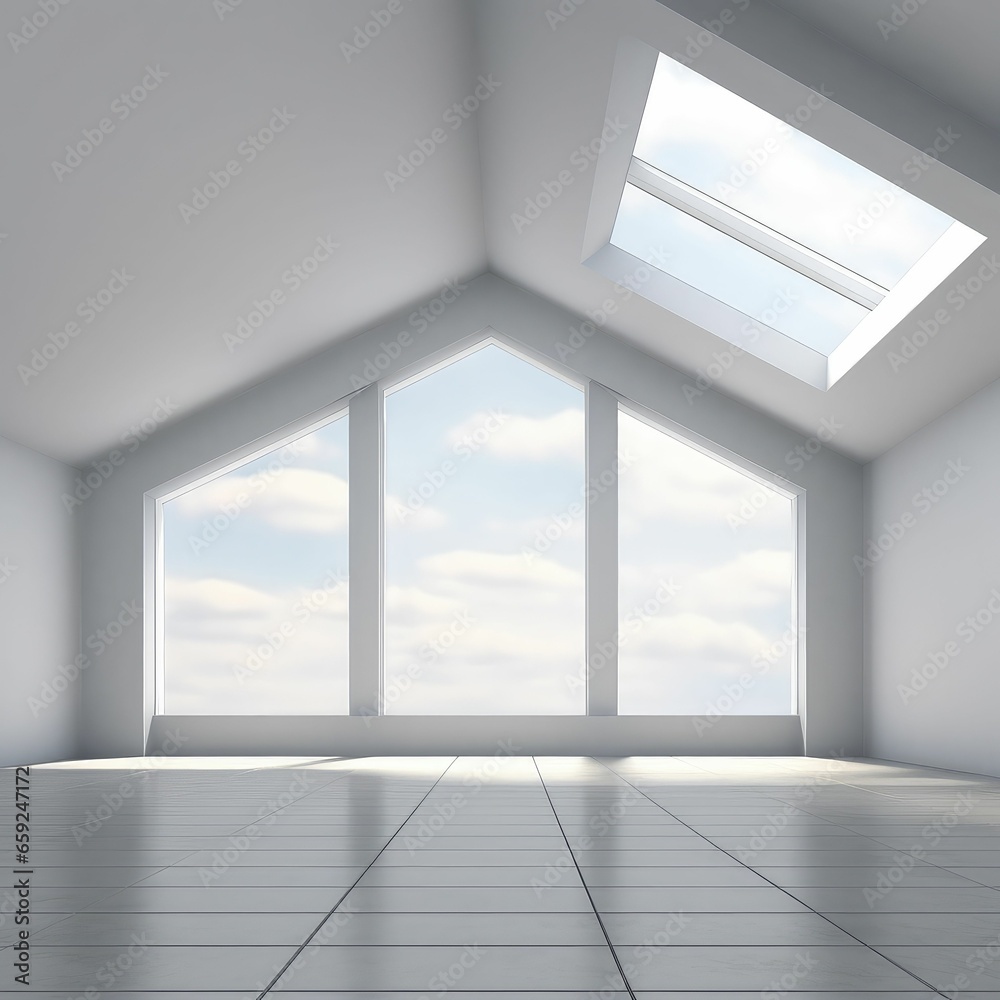 Fototapeta premium Empty room interior background minimal style 