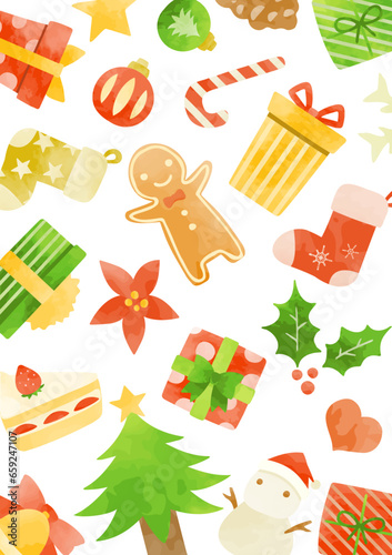 カラフルでかわいいクリスマスの背景