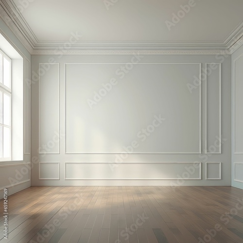 Empty room interior background minimal style 