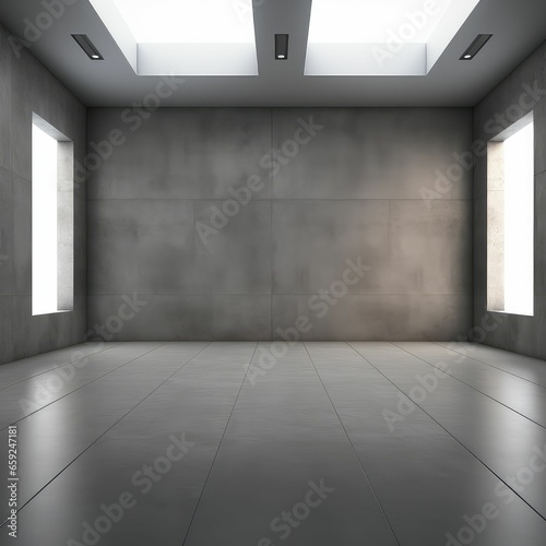 Empty room interior cement floor background