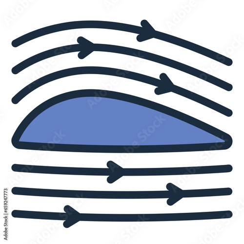 Aerodynamic Profile filled line icon