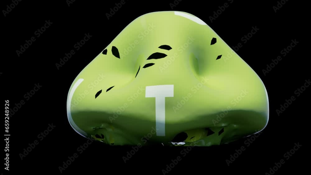 simulation of a rubber letter 
