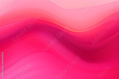 Colorful Horizontal Banner. Modern Waves Background Illustration With Deep Pink, Bright Pink and Hot Pink Color.