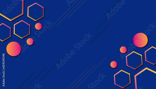 creative halftone hexagon vector background