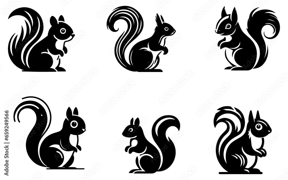 squirrel design vector silhouette squirrel design vector silhouette
