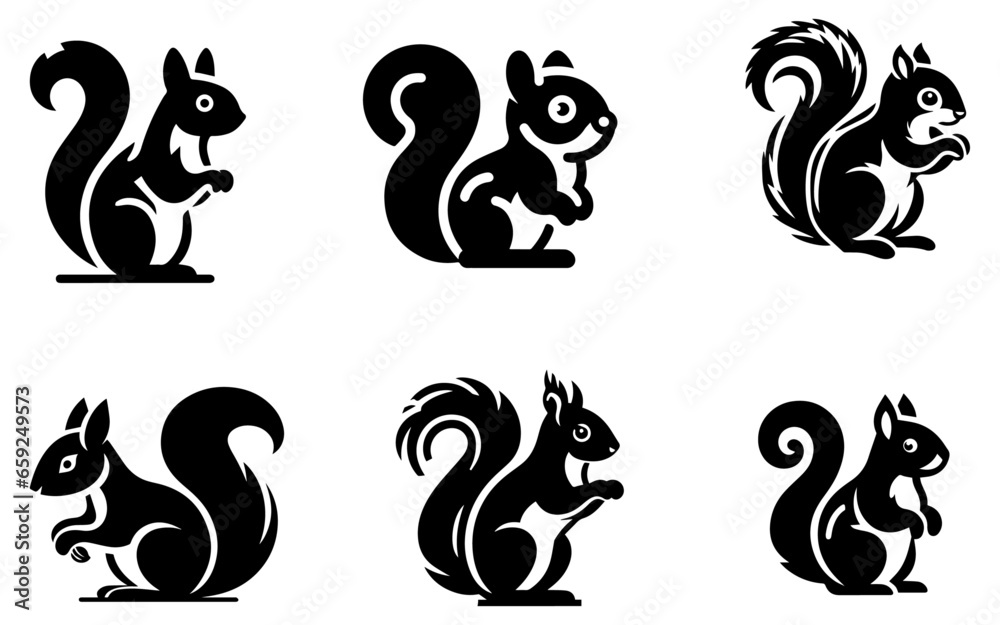 squirrel design vector silhouette squirrel design vector silhouette