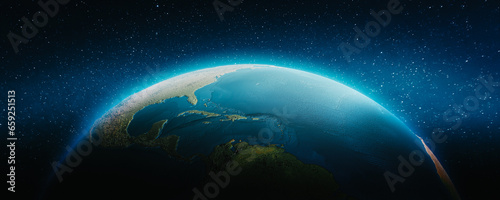Fototapeta Naklejka Na Ścianę i Meble -  Planet Earth - Central America map