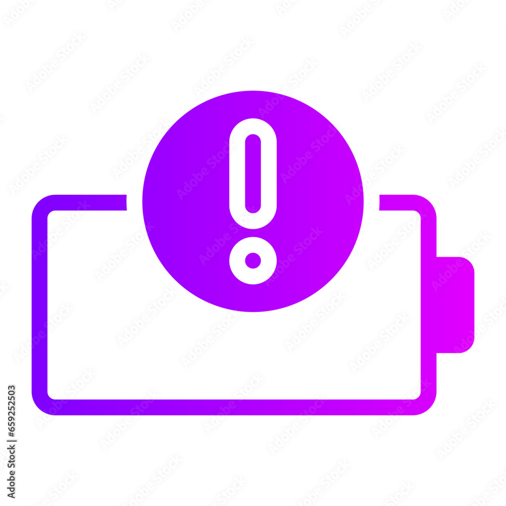 low battery gradient icon low battery gradient icon