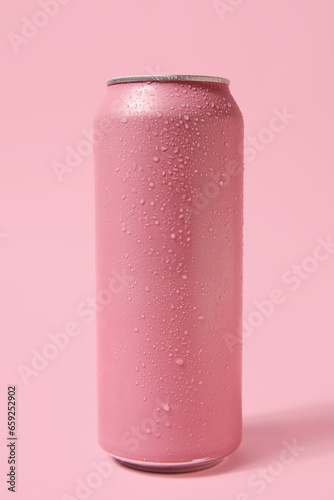 Can of fresh soda with wate...