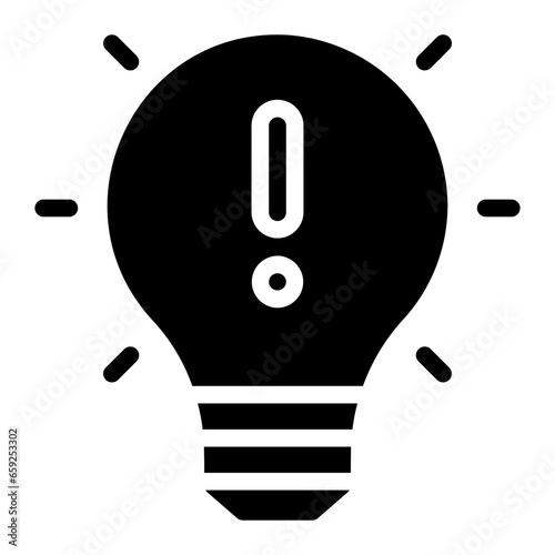 lighbulb glyph icon