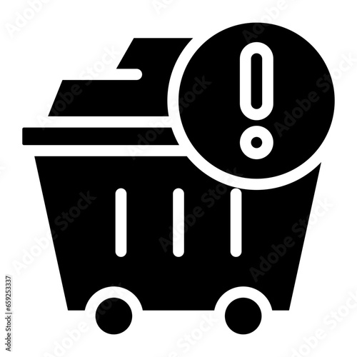 mine cart glyph icon