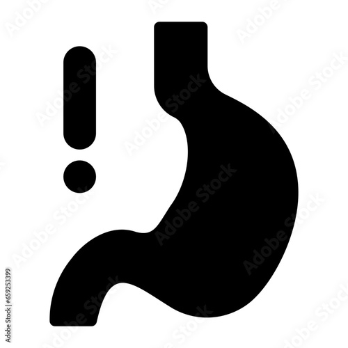 stomach glyph icon
