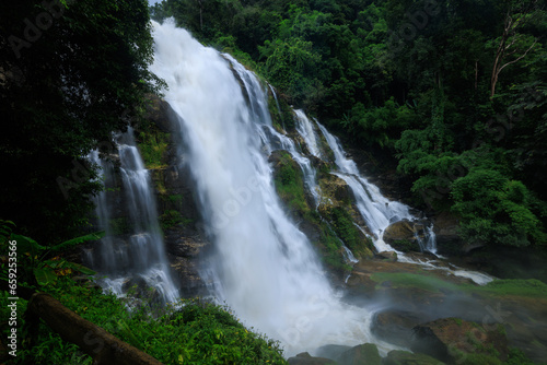 Wachira Tan Waterfall at Doi Inthanon National Park  Chiang Mai  Thailand.