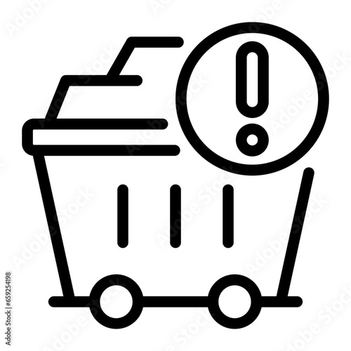 mine cart line icon